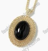 Colar Black Oval